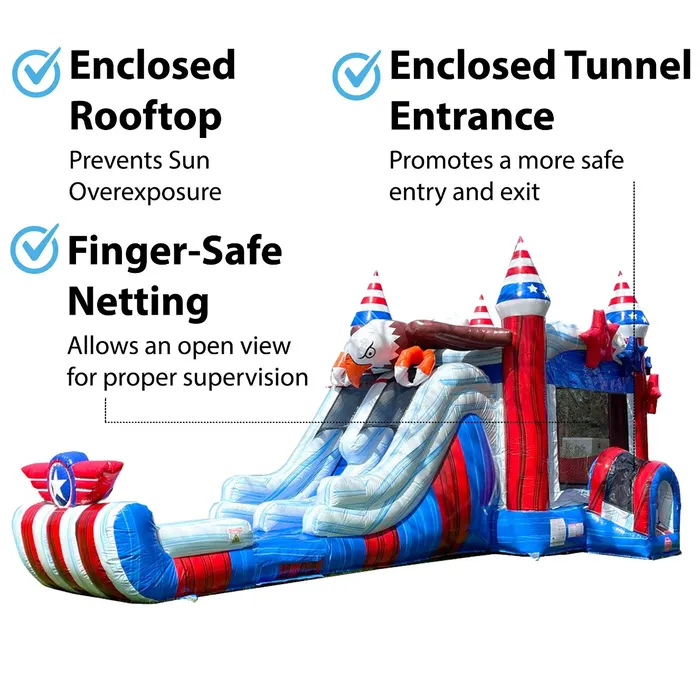 #24 - Bald Eagle Double Water Slide Combo